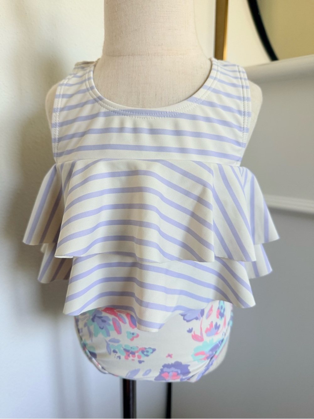 RuffleButts 4T 2 Piece Ruffle Tankini Swimsuit
